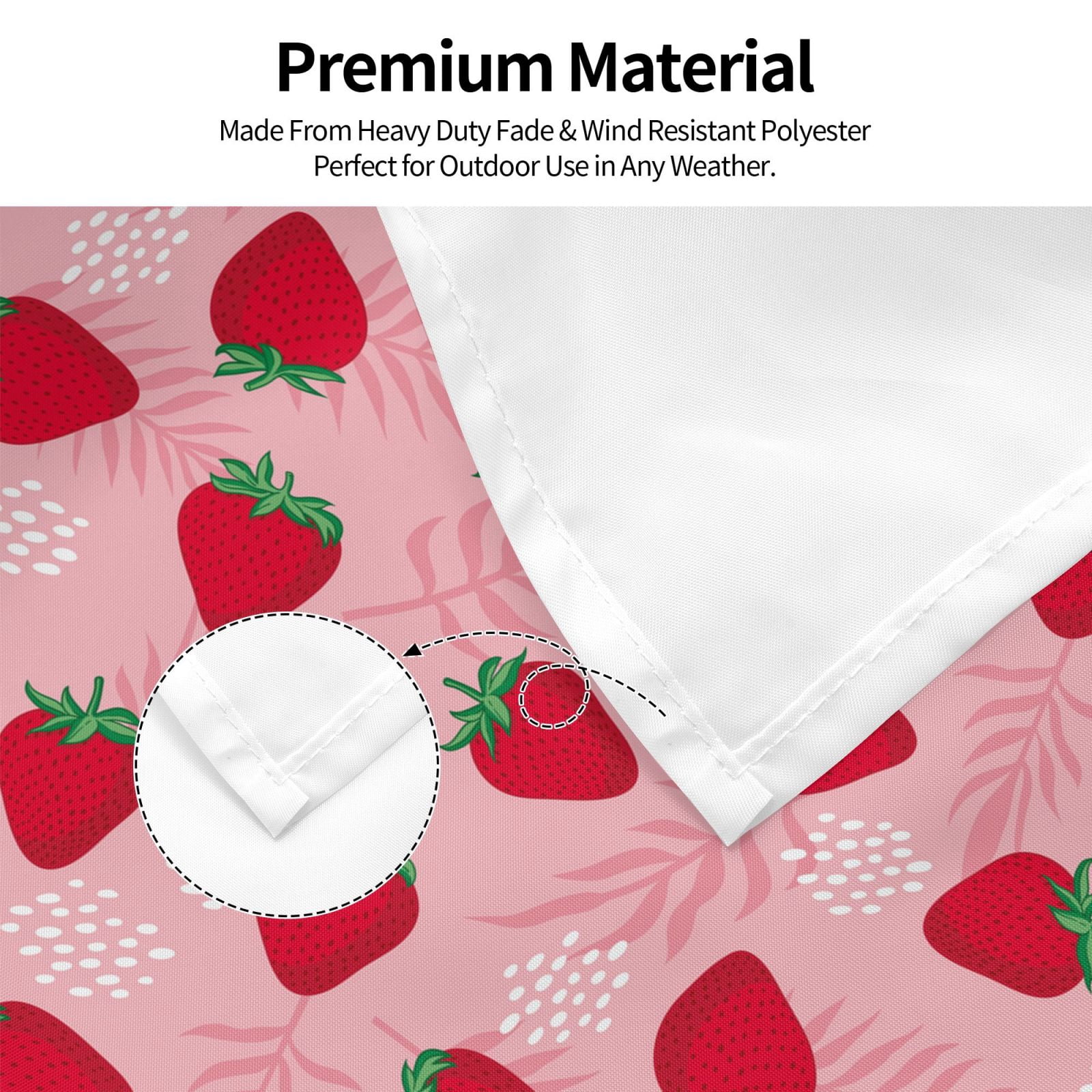 Vsdgher Strawberry Print Outdoor Decorative Flag 4x6ft, Suitable for outdoor decoration, can be hung indoors, on outdoor lawns, balconies, parties
