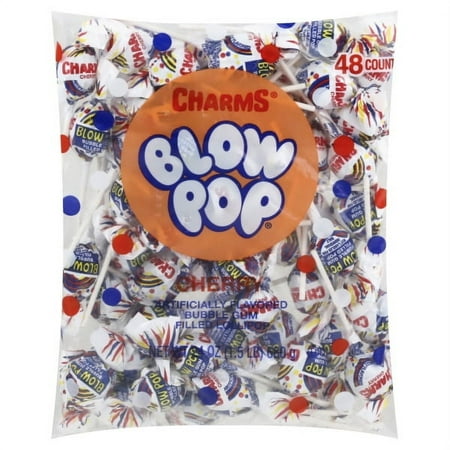 Charms Cherry Blow Pop, 48 count 24 oz., 50 calories