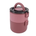 thumbnail image 3 of Adult Bento Box, Heat Preservation Stainless Steel Stackable Lunch Box  For Travel For Home For Office Red, 3 of 8