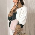 thumbnail image 5 of JINMGG 2024 Fall Winter Plus Size Sweaters for Women Clearance,Fashion Women Long Sleeve Print Patchwork Knitted Warm Sweater, 5 of 9
