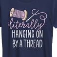 thumbnail image 3 of Instant Message - Hanging On By A Thread - Women's Short Sleeve Graphic T-Shirt, 3 of 6