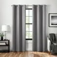 thumbnail image 3 of Eclipse Welwick Magnitech 100% Blackout Curtain, Grommet Window Curtain Panel, Seamless Magnetic Closure, 84 in long x 40 in wide, (1 Panel), Light Grey, 3 of 13