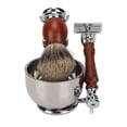 thumbnail image 2 of Kit de afeitado para hombres con cuchillas de repuesto, recortador de barba manual, brocha de afeitar y juego de cuchillos, 2 of 14