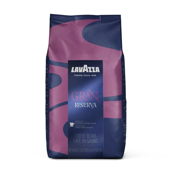 Lavazza Gran Riserva Whole Bean Coffee, Arabica and Robusta Blend, 2.2 lb Bag (Pack of 1)