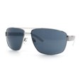 thumbnail image 4 of Mens Luxurious Euro Gentlemanly Rectangle Agent Metal Rim Sunglasses Silver White - Black, 4 of 8