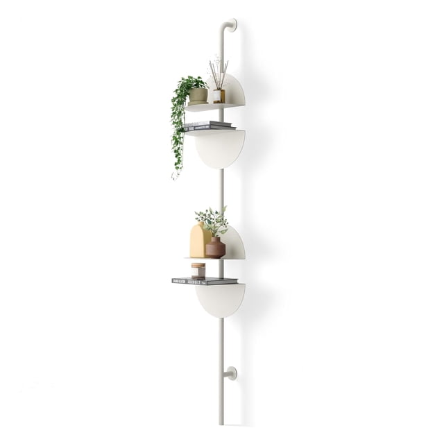 Umbra Solis Metal Display Shelf with 4 Adjustable Shelves, Sand