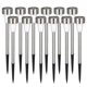 thumbnail image 1 of traje de lámpara solar Irfora 12 PCS D C1.2V 0.2W LED de energía con energía solar Luz de césped Lámpara de picos Control de luz sensible IP44 Resistencia al agua 300mAh incorporada Célula recargable Irfora traje de lámpara solar, 1 of 7