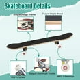thumbnail image 4 of 31'' Complete Skateboard 7 Layer Canadian Maple Double Kick Deck Skateboards Skate Board for Beginner Adult Gifts, 4 of 5