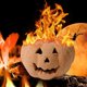 thumbnail image 1 of Decoración de Halloween Calabaza de fuego Calabaza de resina en forma de hoguera Fogatas Calabaza, 1 of 7
