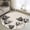 Beige, variant on Purple Tulip Floral Large Round Rug 8 FT, Non Slip Living Room Area Carpet, Pastel Country White Wildflower Washable Soft Circle Rug Non-Shedding Floor Carpet for Bedroom Office Dining Room