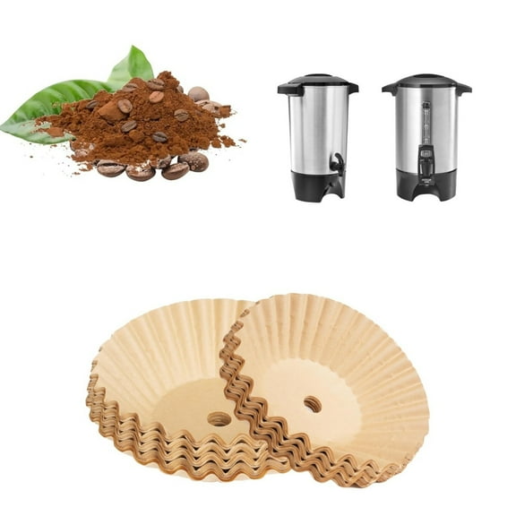 Disposable Coffee Paper Filters,QZS Percolator Coffee Filters for Home,100pack Perforated Unbleached Filter Paper for Party,Office Use