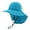 Blue, variant on Unisex Wide Brim Sun Hat With Detachable Neck Flap, UPF 50+ Breathable Mesh Cap, Ponytail Friendly, Foldable For Vacation, Hiking, Outdoor Activities Khaki One Size