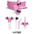 thumbnail image 2 of Wraps Wearable Braided Wristband Headphone Earbuds, Classic Pink (WRAPSCPIN-V5), 2 of 5