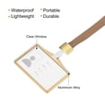 thumbnail image 3 of Uxcell 9.2x6.5cm Horizontal Aluminum Badge Holder with Metal Hook Lanyard Gold Tone, 3 of 7
