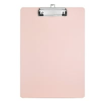 WEGFTDUOP A4 Clipboard Folder with Hook, 12.2" x 8.9" Plastic Writing Board, Pink, Home Office School Document Organizer