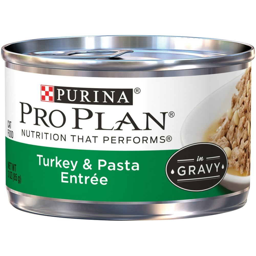 (24 Pack) Purina Pro Plan Gravy Wet Cat Food, Turkey & Pasta Entree, 3