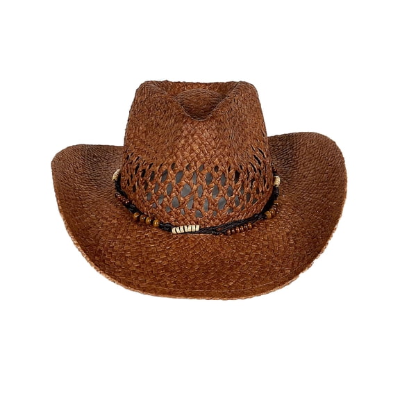 Ginsiom Straw Cowboy Cowgirl Hat for Women Men Wide Brim Western Cowgirl Beach Sun Hats
