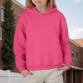 thumbnail image 5 of UDAUDU Hoodies for Teen Girls Boys Trendy 2026 Long Sleeve Causal Pullover Tops Fall Winter Cute Hooded Sweatshirt Tween Girl Clothes Hot Pink 9-10 Years, 5 of 6