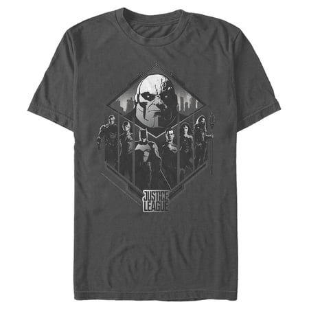 Men s Zack Snyder Justice League Darkseid Group Shot Graphic Tee Charcoal 3X Large