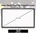 thumbnail image 3 of PYLE PRJTPFL122 - Fixed Wall Mount Projector Screen - Universal Home/Office Projector Viewing Display (120’’ -inch), 3 of 8