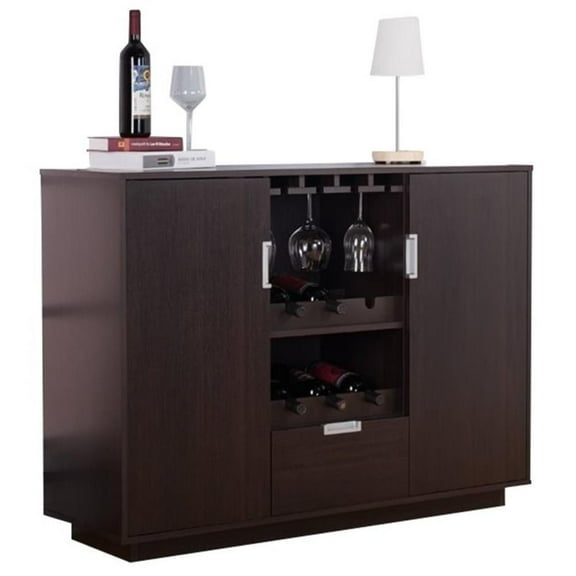 Pemberly Row Wine Rack Buffet in Espresso