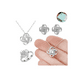 thumbnail image 1 of Juego De Collar De Anillo Y Aretes Mujer Plata 925 Con Caja Xtellar blanco, 1 of 4
