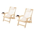 thumbnail image 1 of W Unlimited 2117NC-BG-CH2  Romantic Collection Canvas Sling Chair with Cup and Wine Holder (Set of 2), 1 of 1