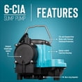 thumbnail image 4 of Bomba de sumidero sumergible Little Giant 6-CIA 115V 1/3HP 2760GPH, 4 of 7