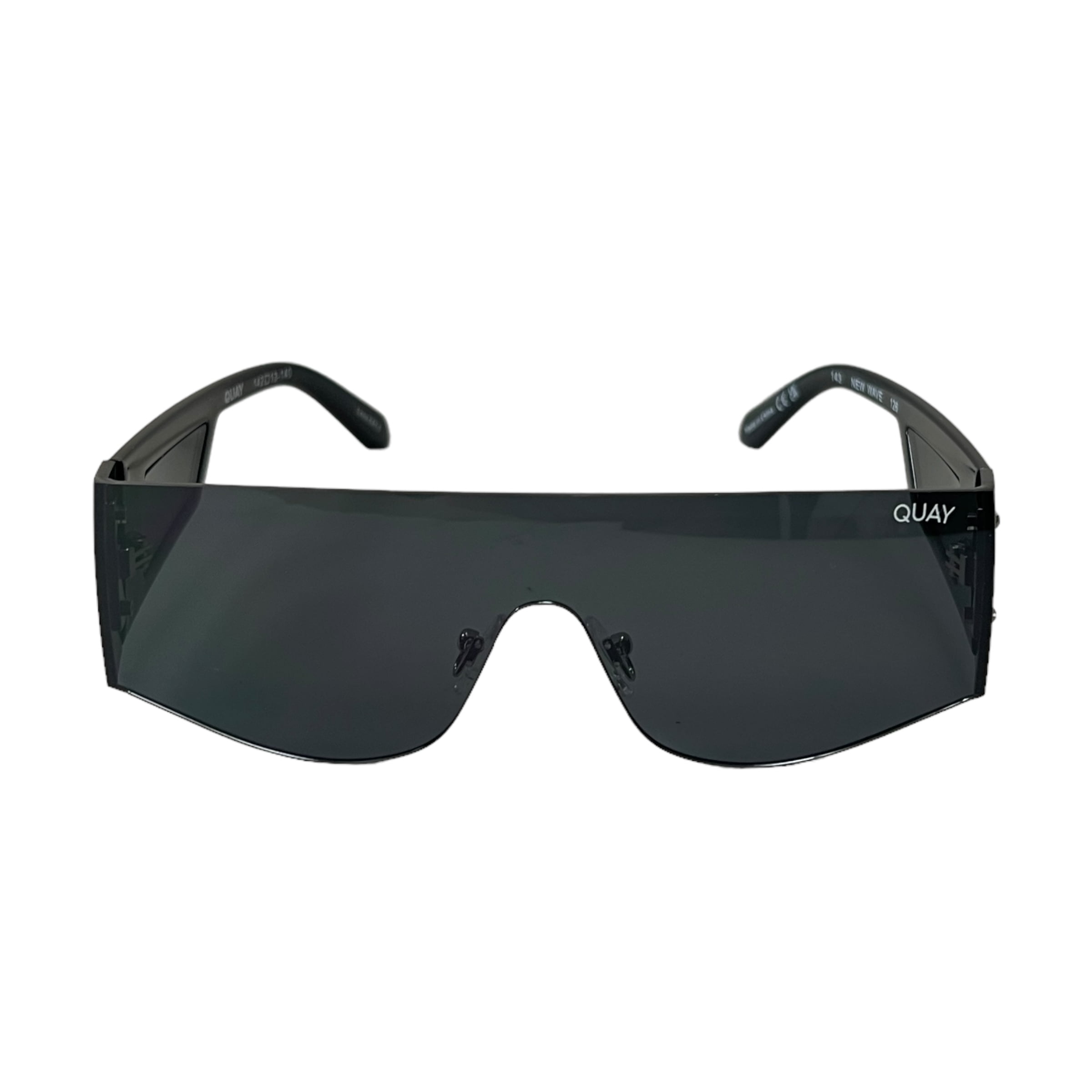 Quay Australia New Wave Shield Sunglasses Black