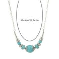 thumbnail image 3 of Dademeo Valentines Day Gifts Bohemian Turquoise Pendant Necklace Jewelry for Women Vintage Rustic Beaded Choker Necklace for Her Girlfriend Wife Mom Anniversary Birthday Gifts, 3 of 9