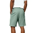 thumbnail image 4 of Zimjoy Men's Waffle Shorts Solid Lightweight Sweat Shorts Men Drawstring Elastic Waist Casual Short Summer Short, Light Green 3XL, 4 of 6