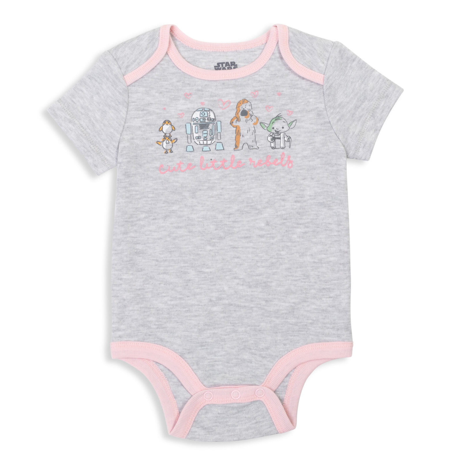 Star Wars The Child Newborn Baby Girls 5 Pack Bodysuits Newborn to Infant
