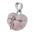 thumbnail image 5 of EHJRE Love Heart Enamel Locket Casket Cremation Keepsake Urn Pendant Pink, 5 of 8