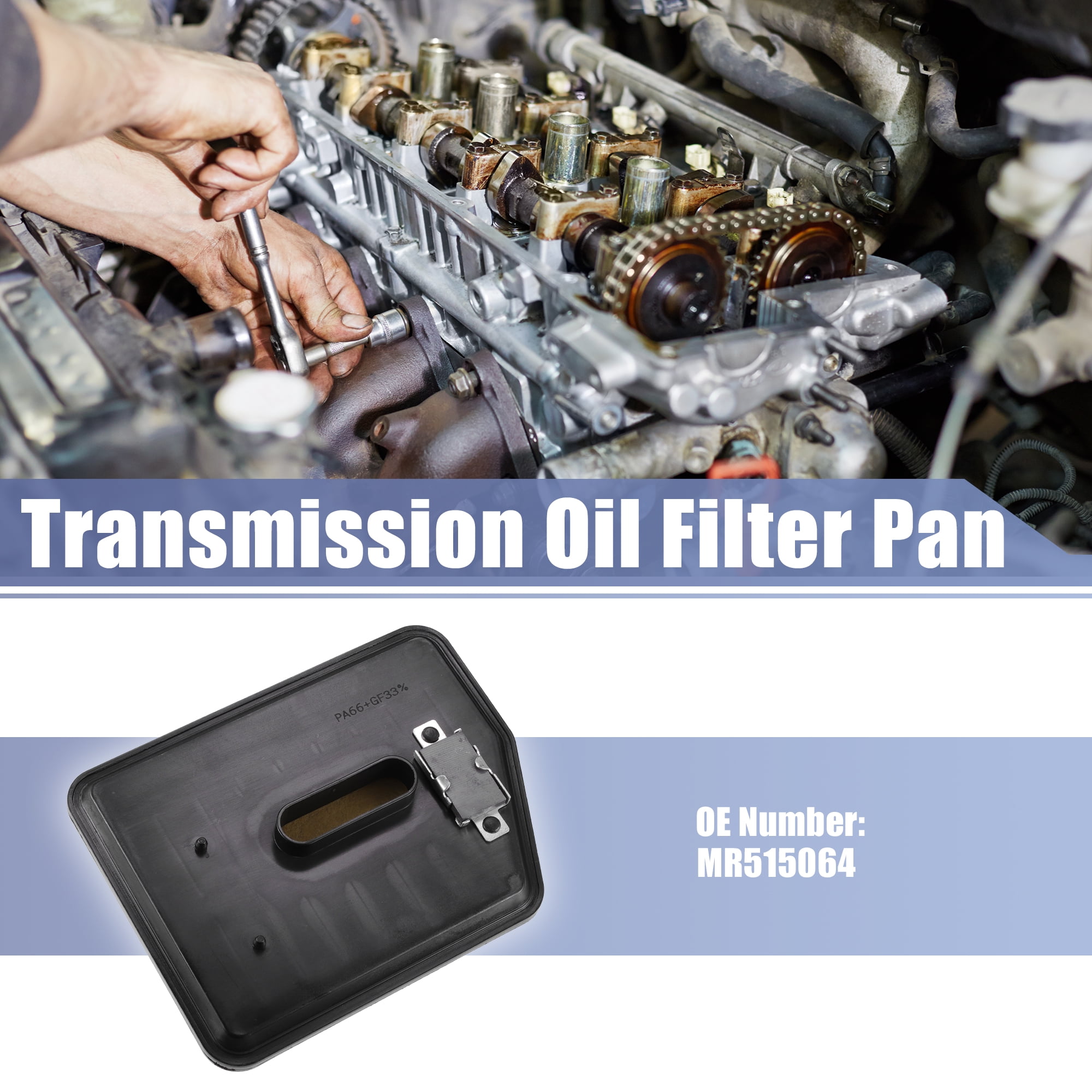 No.MR515064 Automatic Car Transmission Filter Oil Pan Replacement for MITSUBISHI Black