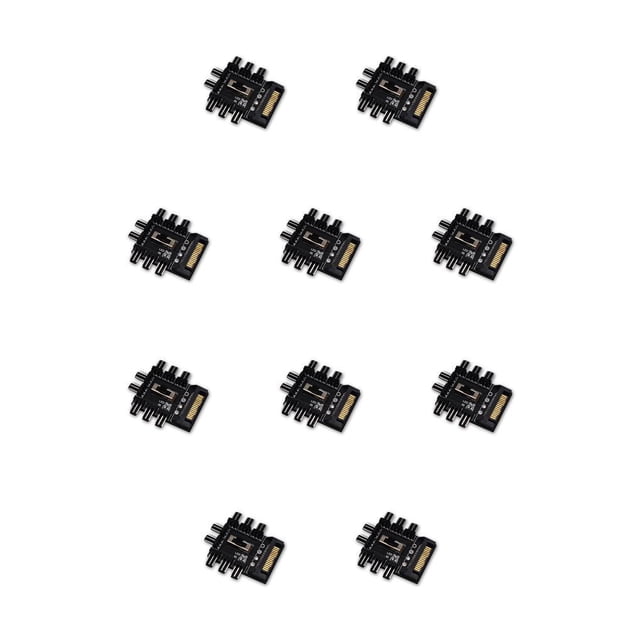 Sidaley Ventilador de computadora Hub, enfriador, divisor, extensión, PC, controlador de velocidad, adaptador de toma de corriente, distribuidor, No.01 10piezas