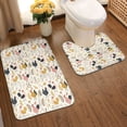 thumbnail image 2 of Xecao Cartoon Chickens 2-Piece Vintage Seamless Anti-Skid Mat Set, featuring a stylish pattern for a safe and elegant toilet rug experience, 2 of 6