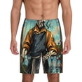 thumbnail image 1 of Bingfone Skeleton Chef BBQ Scene for Men's Short Pajama Pants, Elastic Waist Drawstring Summer Shorts-3X-Large, 1 of 6