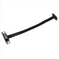 thumbnail image 3 of 3X PCIE X1 Riser Cable Dual 90 Degree Right Angle PCIe 3.0 X1 to X1 Extension Cable 8Gbps PCI Express 1X Riser Card 20cm,3 x Dual 90 Degree PCI-E X1 to X1 Extension Cable,black, 3 of 8