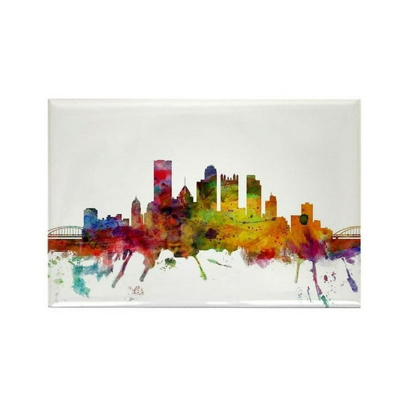CafePress - Pittsburgh Pennsylvania Skyline Magnets - Rectangle Magnet, 2"x3" Refrigerator Magnet