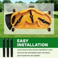 thumbnail image 6 of 04771200 Lawn Mower Blades Compatible with Gravely ZT X, ZT XL Series, Ariens IKON X XL XD,Edge,52" Zero Turn Lawn Mower Blades Replaces 00450300 and 70716200 Mower Blades (Black,Set of 3), 6 of 8