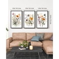 thumbnail image 4 of 16x24in Black Framed Flower Wall Decor Colorful Floral Wall Hanging Decor for Office Dining Room Hallway Botanical Pictures Framed Canvas Wall Art, 4 of 8