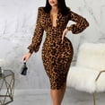 thumbnail image 2 of Pompotops Mo Casual Femmes Pull Manches Longues V-Cou Sexy Col Blanc Robe Irrégulière, 2 of 6