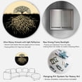 thumbnail image 5 of Designart 'Tree Silhouette With Underground Roots' Traditional Circle Metal Wall Art 29x29 - Disc of 29, 5 of 5