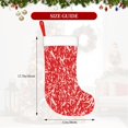 thumbnail image 4 of Daiia Beef Print Christmas Stocking，18"Large Knitted Xmas Stocking for Kids, Family Stocking for Fireplace Christmas Holiday Party Decoration, 4 of 7