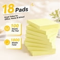 thumbnail image 6 of Deli Sticky Notes, 3'' x 3'',Self-Stick Memo Notes,100 Sheets,18 Pads,Canary Yellow, 6 of 8