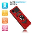 thumbnail image 7 of TJS for TCL 30 Z T602DL, TCL 30 LE Case, with Tempered Glass Screen Protector, [Military Grade] Robotic Magnetic Support Car Mount Metal Ring Holder Kickstand for Alcatel TCL 30Z / TCL 30LE (Red), 7 of 7
