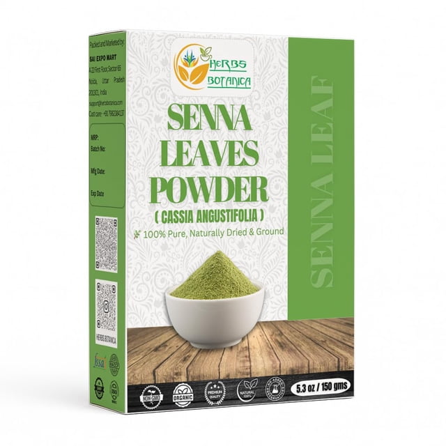 Hoja de Senna en polvo Herbs Botanica 100% pura Senna Alexandrina