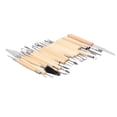 thumbnail image 4 of 22 Uds herramienta de escultura arcilla de cerámica mango de madera de doble extremo Kit de tallado de cerámica para bricolaje VoborMX herramienta, 4 of 8
