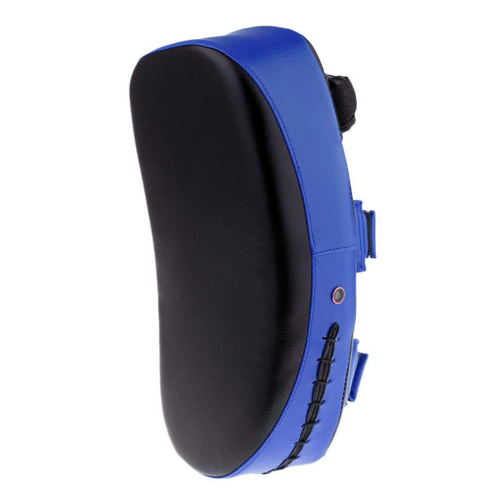 Kick Strike Shield Curved Pad Boxing Punch Training Mitts Arm Focus Target Blue 