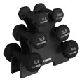 thumbnail image 1 of Set de Mancuernas HolaHatha 9 kg de Neopreno con Soporte Negro, 1 of 9